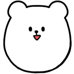 [LINEスタンプ] 白クマのくまたん