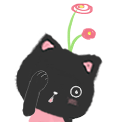 [LINEスタンプ] Black Cat Monmon