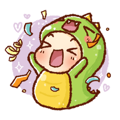 [LINEスタンプ] Baby Dino Jinosaurus ( 'Eng )