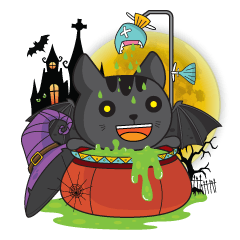 [LINEスタンプ] Catdy Witch Cat