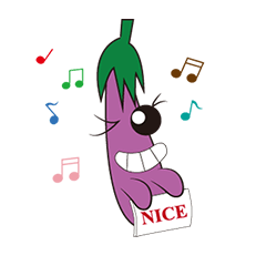 [LINEスタンプ] happy eggplant