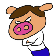 [LINEスタンプ] かつら ぶたまろ