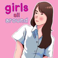 [LINEスタンプ] girls all around