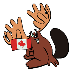 [LINEスタンプ] ブレア：カナダのビーバー/ムースの画像（メイン）