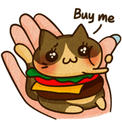 [LINEスタンプ] Yummy BurgerCat Vol.2