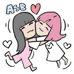 [LINEスタンプ] AsB - Mint Meen (The M Sisters)