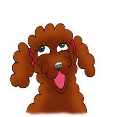 [LINEスタンプ] Red Poodle Ladyの画像（メイン）