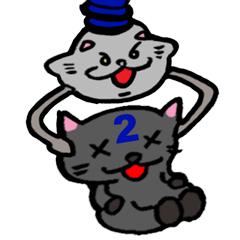 [LINEスタンプ] コスプレ猫 ロシアンブルーRB2.1の画像（メイン）