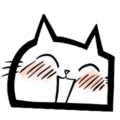 [LINEスタンプ] 日常しろいねこ。3。角バージョン。