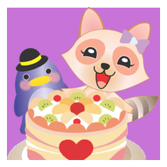 [LINEスタンプ] Lovely Raccoon Family