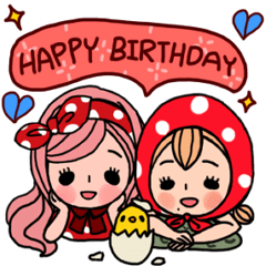 [LINEスタンプ] Strawberry country girl with her friends