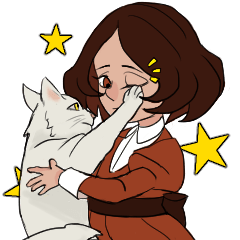 [LINEスタンプ] Mattie And Her Cat Arthur