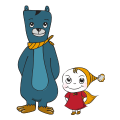 [LINEスタンプ] Coco and Blue Bear