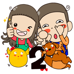 [LINEスタンプ] Happy Huatoek