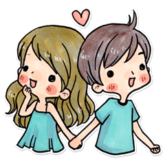 [LINEスタンプ] YOU ＆ ME