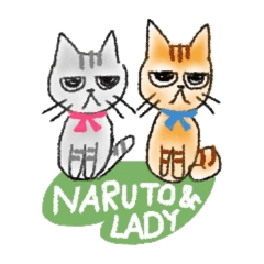 [LINEスタンプ] ねこがすき！(NARUTO＆LADY)の画像（メイン）