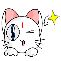 [LINEスタンプ] A cute and white cat-whiteの画像（メイン）
