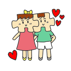 [LINEスタンプ] Mr. ＆ Mrs. Jigsaw