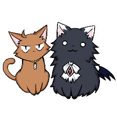 [LINEスタンプ] ツンデレ猫と魔王猫