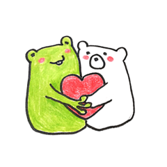 [LINEスタンプ] かえるとしろくまの日常