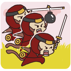 [LINEスタンプ] Monqi the Angry Ninjaの画像（メイン）