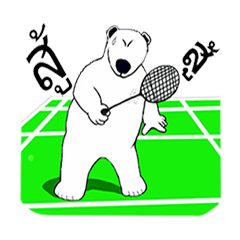 [LINEスタンプ] andy bear_Badminton lovers