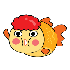 [LINEスタンプ] Goldfish wun kun