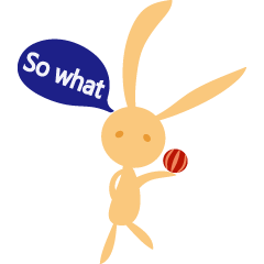 [LINEスタンプ] Orange rabbit so proud