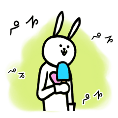 [LINEスタンプ] 便利！夏うさぎ！