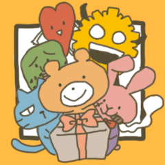 [LINEスタンプ] くまきちとゆかいな仲間たち