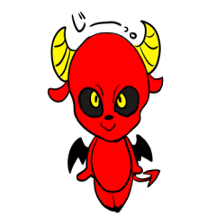 [LINEスタンプ] red devil of bell-chan