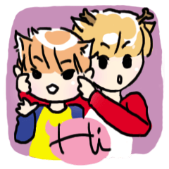 [LINEスタンプ] Fawn and Kitty