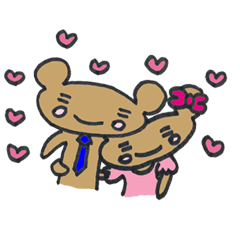 [LINEスタンプ] B-Bear Coupleの画像（メイン）