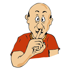 [LINEスタンプ] The funny uncle big nose and hairless.