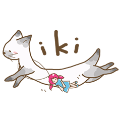 [LINEスタンプ] girl iki ＆ totocat