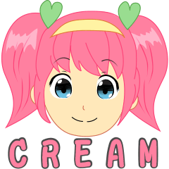 [LINEスタンプ] Cream, a little girl