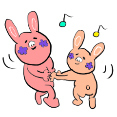 [LINEスタンプ] ピンクうさぎのうさっこ