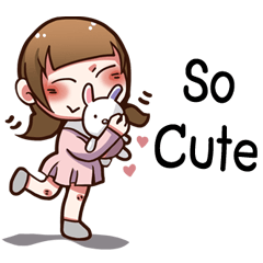 [LINEスタンプ] Daily The Sweet Girl (EN)