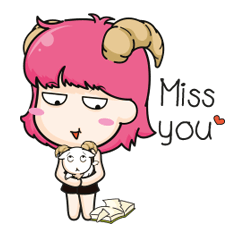 [LINEスタンプ] Capricorn Girl (EN)