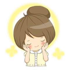 [LINEスタンプ] Optimistic girl (EN)