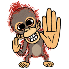 [LINEスタンプ] My friend kid orangutan！