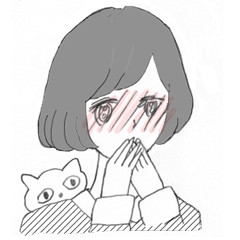 [LINEスタンプ] 四人の女の子＆男の子と四匹のネコ