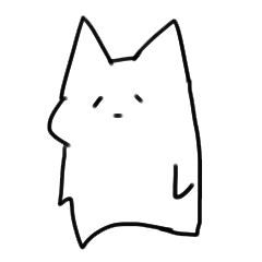 [LINEスタンプ] はんぺん猫。