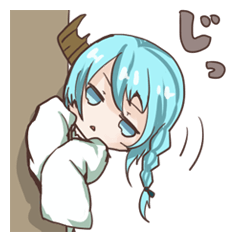 [LINEスタンプ] つのっ子ちゃんとうさぎ人魚ちゃん
