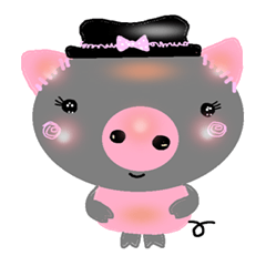 [LINEスタンプ] About cute pig