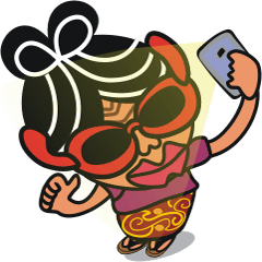 [LINEスタンプ] Mak Kawung, witty ＆ cute grandma ever！