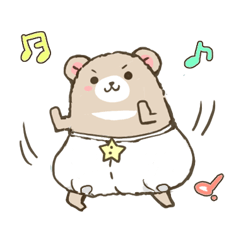 [LINEスタンプ] もこふわこぐま★おすはる