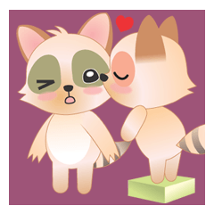 [LINEスタンプ] Lovely Raccoon Family(2)