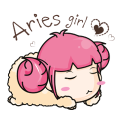 [LINEスタンプ] Aries Girl