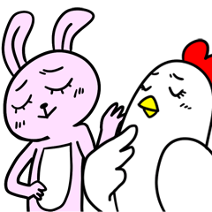 [LINEスタンプ] Chicky ＆ Bunny Lady's Life